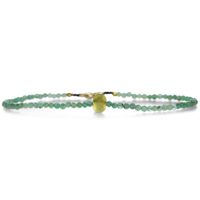 Margaret Solow Faceted Emerald and 18k Bead Bracelet | Quadrum Gallery