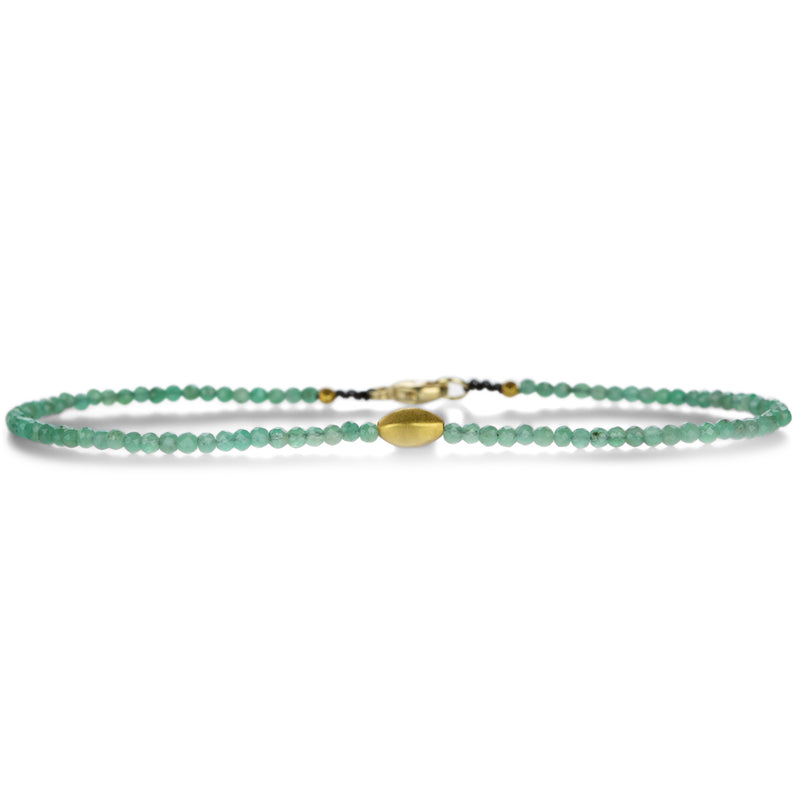 Margaret Solow Faceted Emerald and 18k Beaded Bracelet | Quadrum Gallery