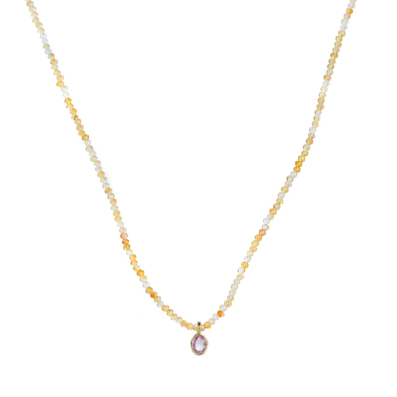 Margaret Solow Beaded Carnelian and Sapphire Pendant Necklace | Quadrum Gallery