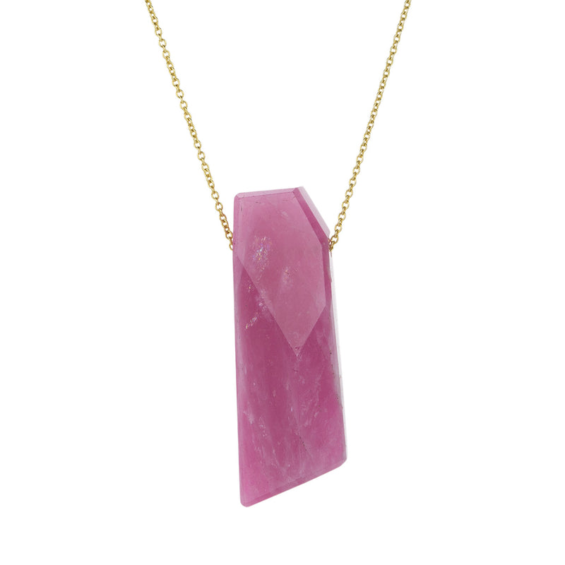 Margaret Solow 14k Pink Tourmaline Crystal Pendant Necklace | Quadrum Gallery