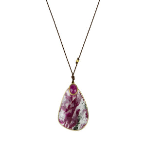 Margaret Solow Opaque Ruby & Pink Ruby Pendant Necklace | Quadrum Gallery