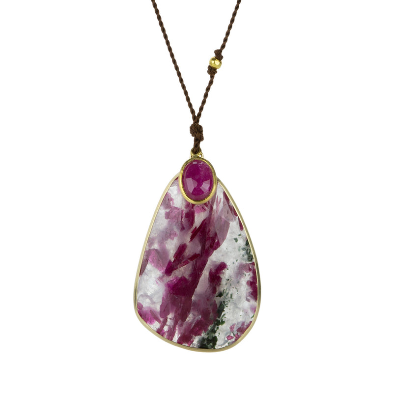 Margaret Solow Opaque Ruby & Pink Ruby Pendant Necklace | Quadrum Gallery