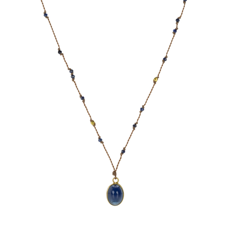 Margaret Solow Dark Blue Sapphire Pendant Necklace | Quadrum Gallery