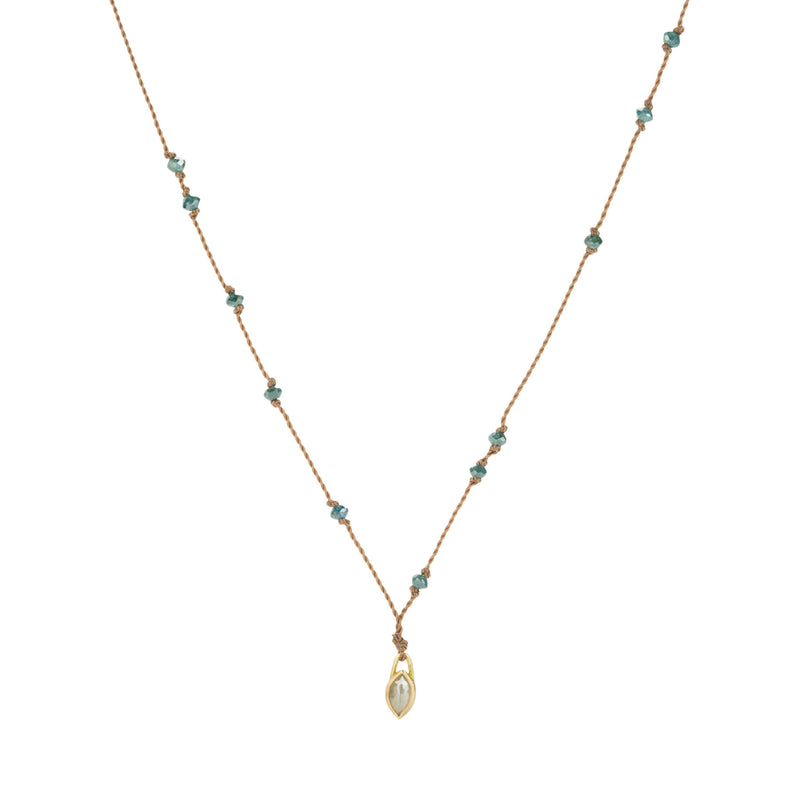 Margaret Solow Marquise Diamond and Blue Diamond Necklace | Quadrum Gallery