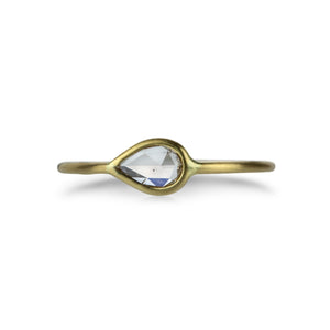 Margaret Solow Teardrop Rose Cut Champagne Diamond Ring | Quadrum Gallery