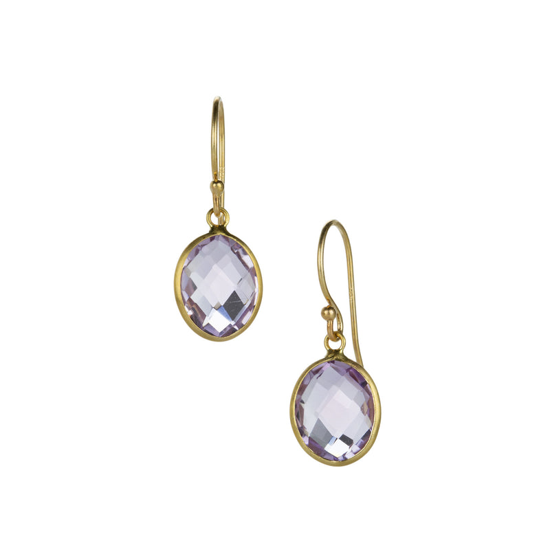 Margaret Solow Oval Lavender Amethyst Drop Earrings | Quadrum Gallery