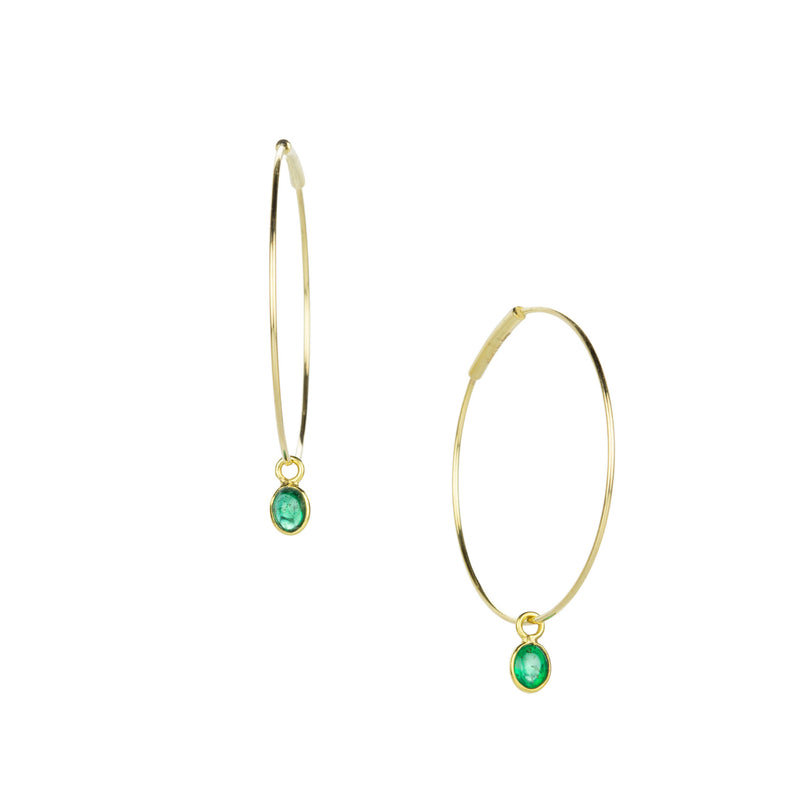 Margaret Solow Hoops with Emerald Drops | Quadrum Gallery