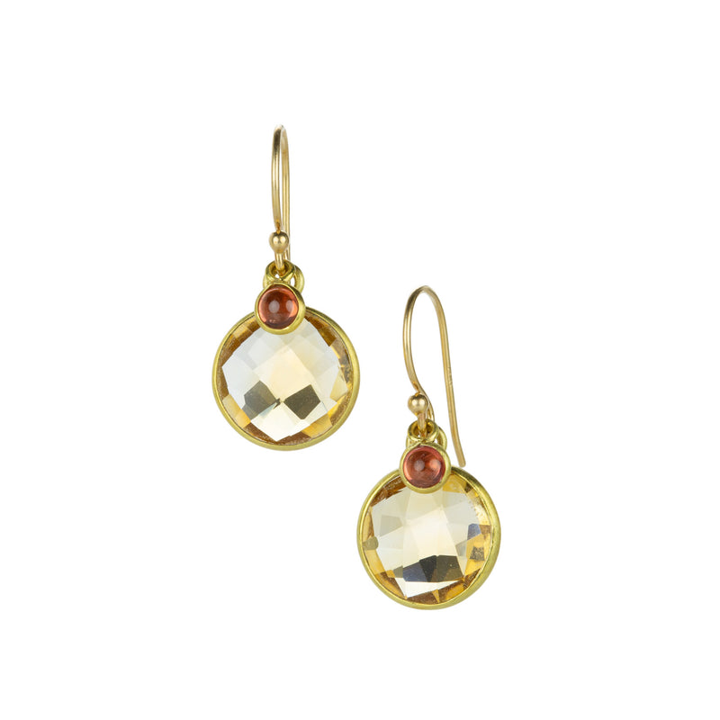 Margaret Solow Citrine and Pink Sapphire Drop Earrings | Quadrum Gallery