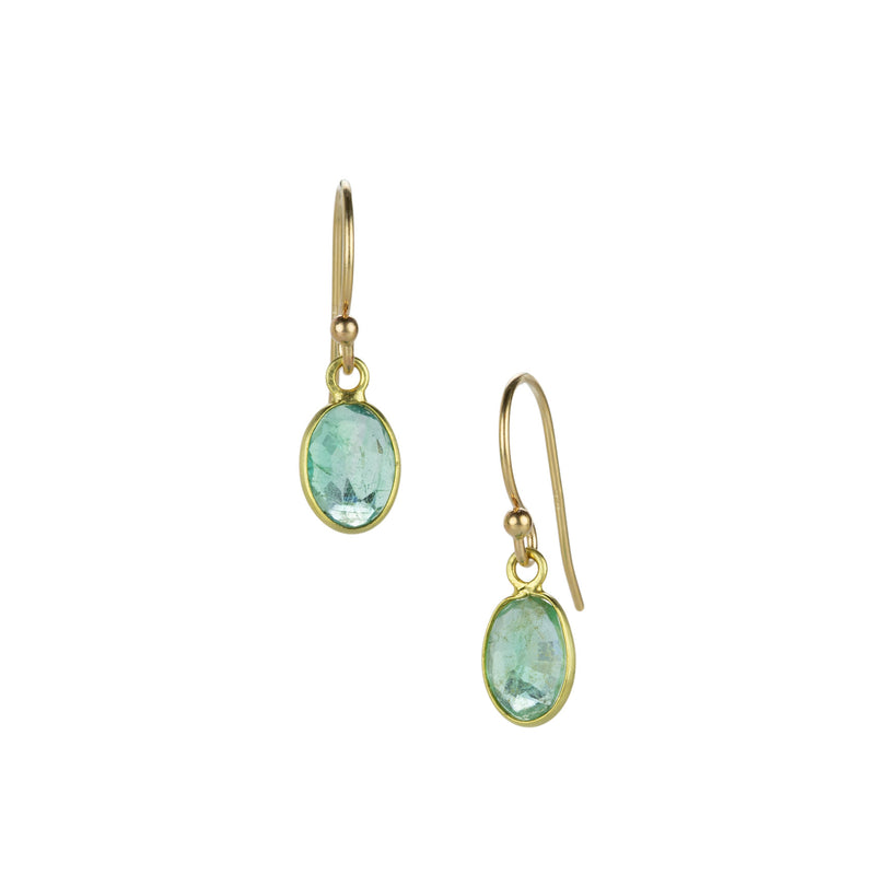 Margaret Solow Small Oval Emerald Drop Earrings | Quadrum Gallery