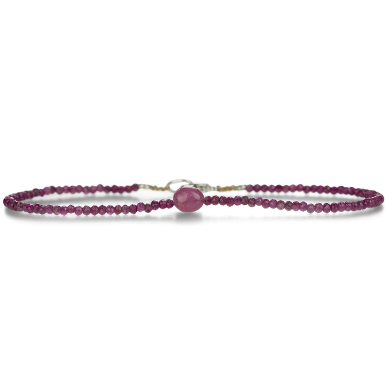Margaret Solow Faceted Ruby and Smooth Ruby Bracelet | Quadrum Gallery
