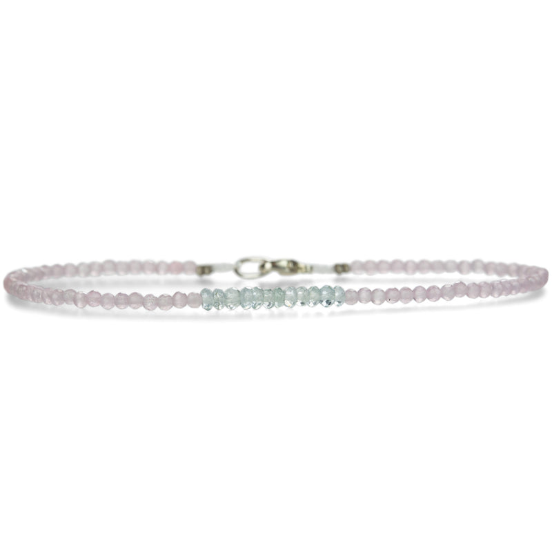 Margaret Solow Rose Quartz and Aqua Bead Bracelet | Quadrum Gallery