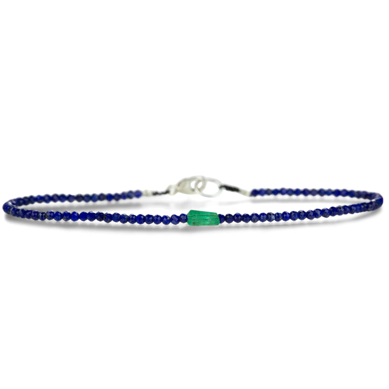 Margaret Solow Emerald and Lapis Beaded Bracelet  | Quadrum Gallery