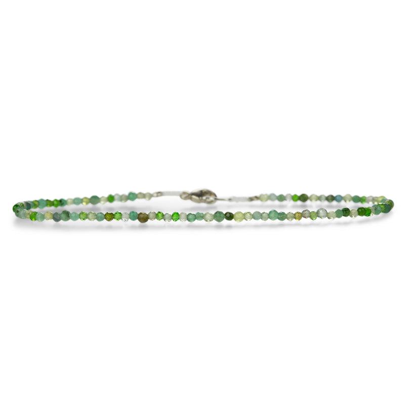 Margaret Solow Mixed Green Multi Stone Beaded Bracelet  | Quadrum Gallery