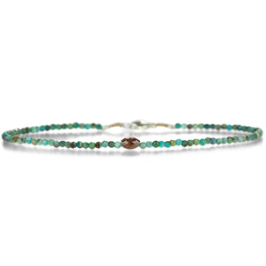 Margaret Solow Turquoise and Rustic Diamond Beaded Bracelet  | Quadrum Gallery