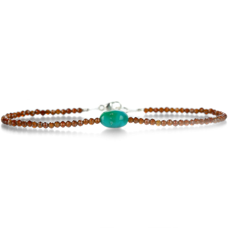 Margaret Solow Hessonite Garnet and Turquoise Beaded Bracelet | Quadrum Gallery