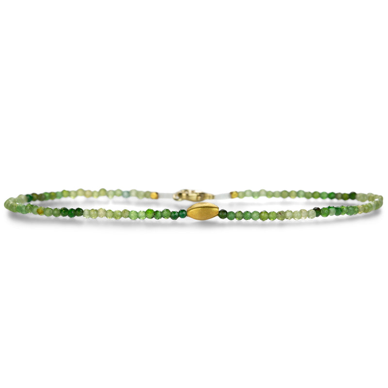 Margaret Solow Green Tourmaline and 18k Gold Beaded Bracelet | Quadrum Gallery