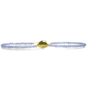 Margaret Solow Tanzanite Beaded Bracelet with 18k Gold Bead | Quadrum Gallery