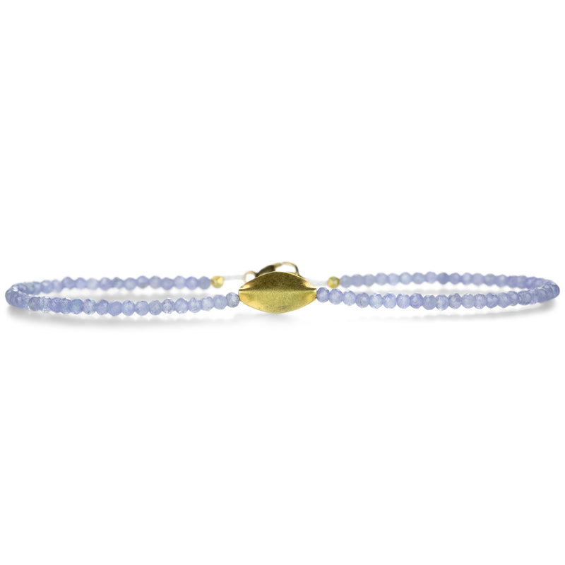 Margaret Solow Tanzanite Beaded Bracelet with 18k Gold Bead | Quadrum Gallery
