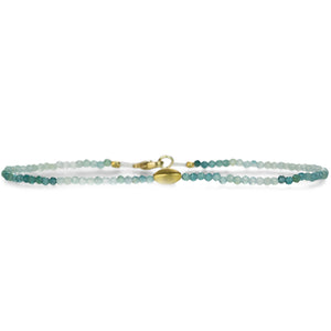 Margaret Solow Grandidierite Bracelet with 18k Gold Bead | Quadrum Gallery