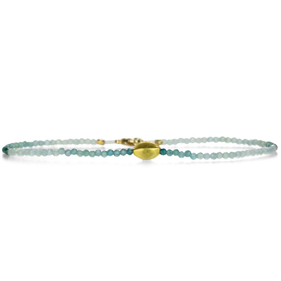 Margaret Solow Grandidierite Beaded Bracelet with 18k Gold Bead | Quadrum Gallery