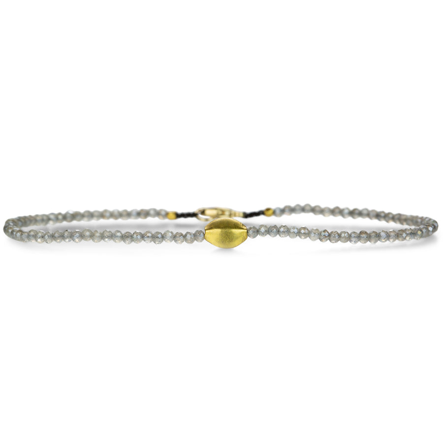 Margaret Solow Labradorite Beaded Bracelet with 18k Gold Bead | Quadrum Gallery