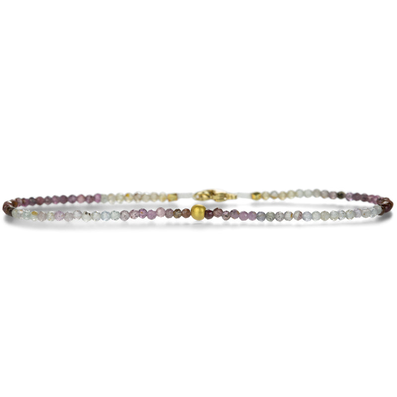 Margaret Solow Multicolored Sapphire and 18k Gold Beaded Bracelet | Quadrum Gallery