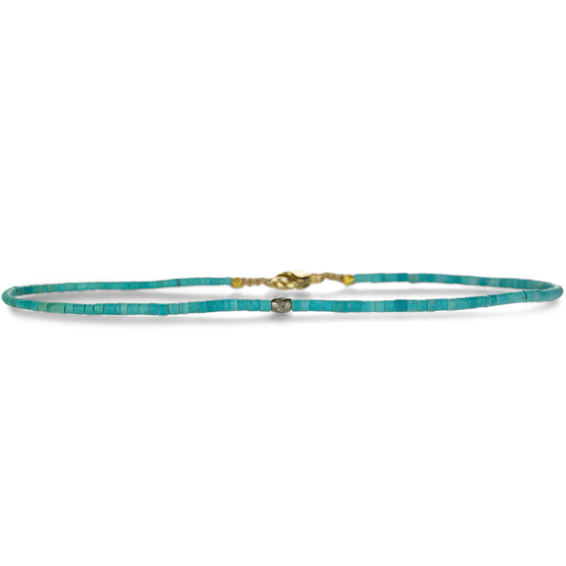 Margaret Solow Cognac Diamond and Heishi Turquoise Bracelet | Quadrum Gallery