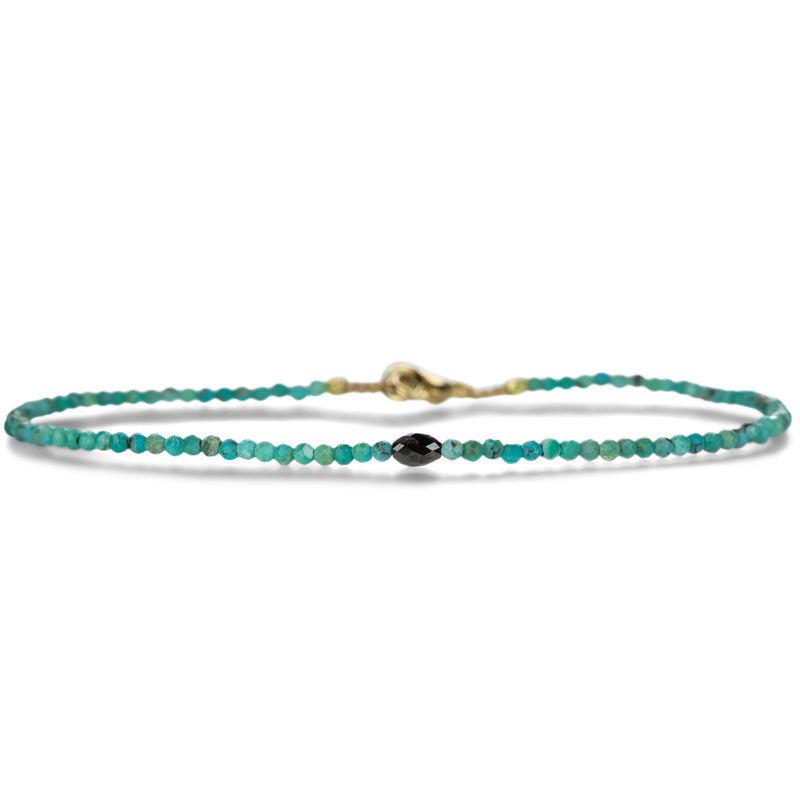 Margaret Solow Turquoise and Diamond 18k Gold Beaded Bracelet | Quadrum Gallery