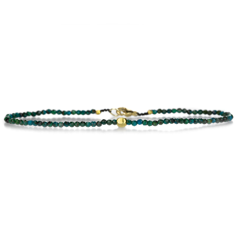 Margaret Solow Dark Chrysoprase and Gold Beaded Bracelet | Quadrum Gallery