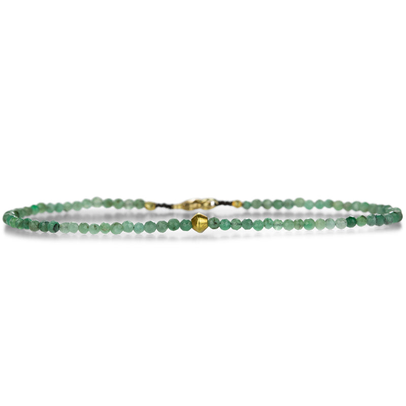 Margaret Solow Emerald and 18k Gold Beaded Bracelet | Quadrum Gallery