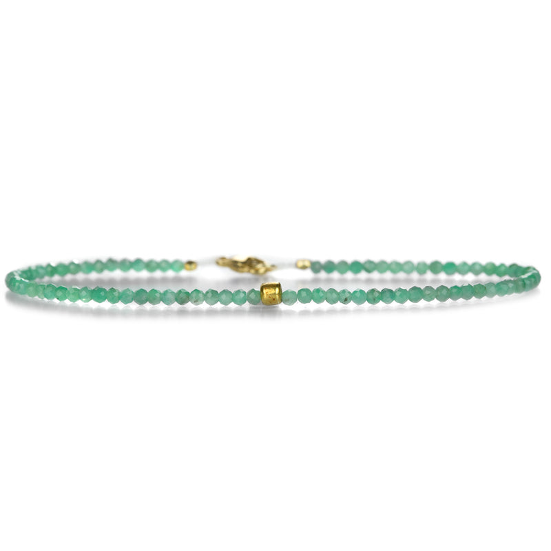 Margaret Solow 18k Gold Bead and Emerald Bracelet | Quadrum Gallery