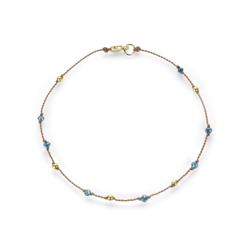 Margaret Solow Blue Diamond and 18k Beaded Bracelet | Quadrum Gallery