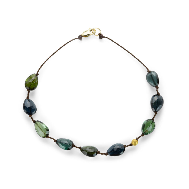 Margaret Solow Pear Shaped Green Tourmaline Beaded Bracelet | Quadrum Gallery