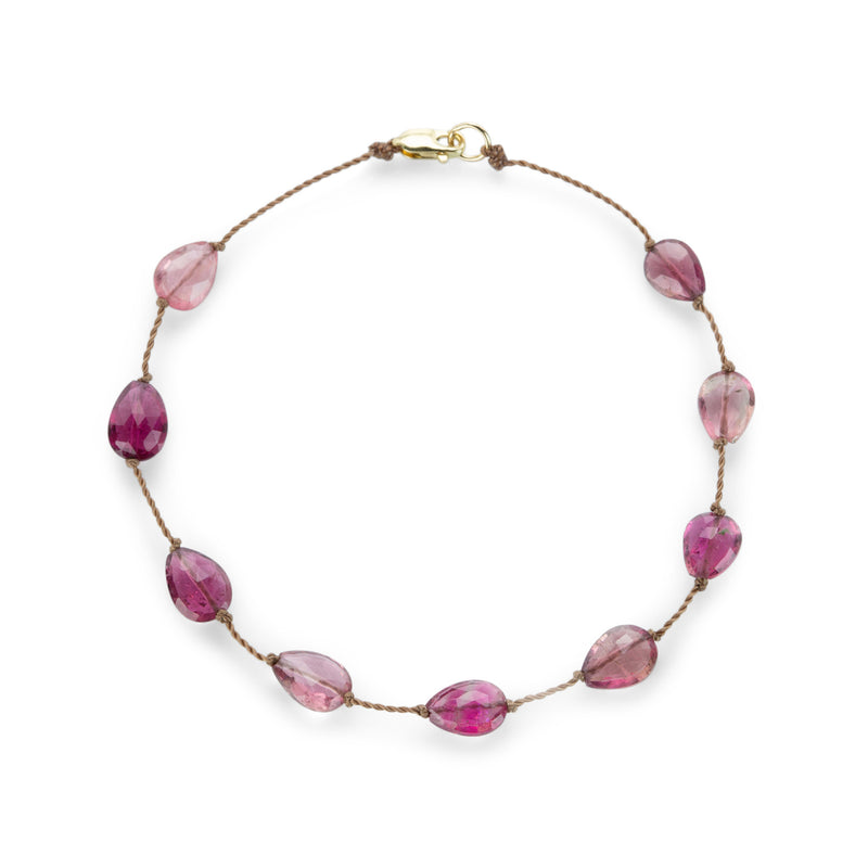 Margaret Solow Pear Shaped Pink Tourmaline Beaded Bracelet | Quadrum Gallery