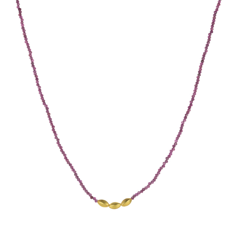 Margaret Solow Ruby and Three Gold Bead Necklace | Quadrum Gallery