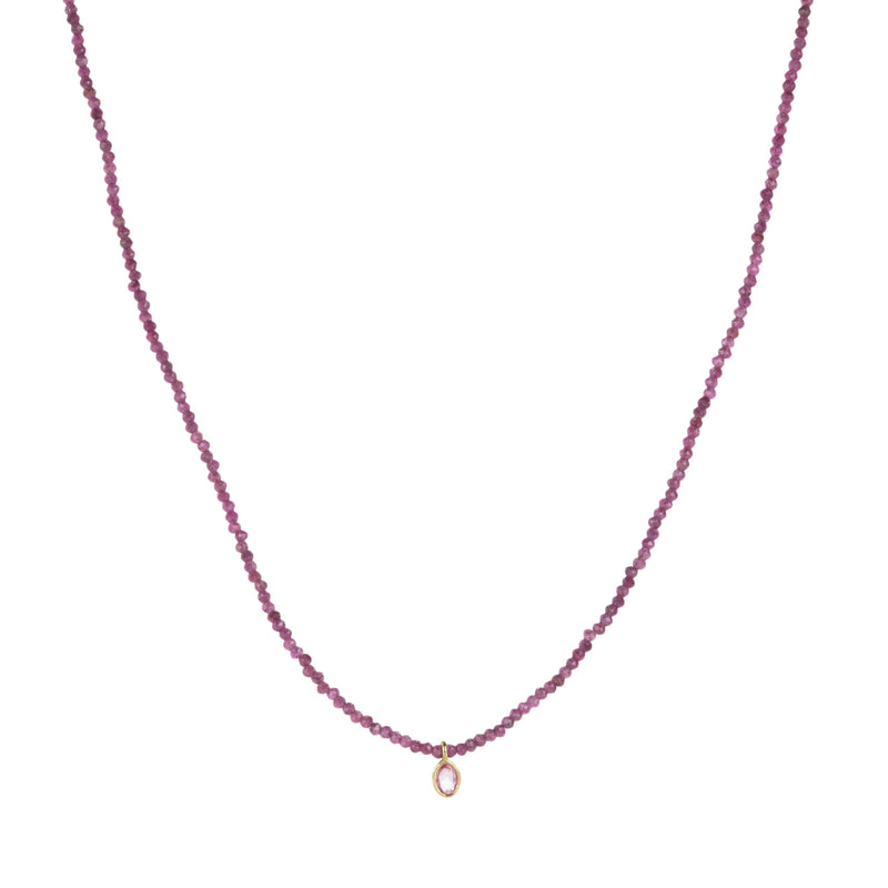 Margaret Solow Beaded Ruby Necklace with Sapphire Pendant | Quadrum Gallery