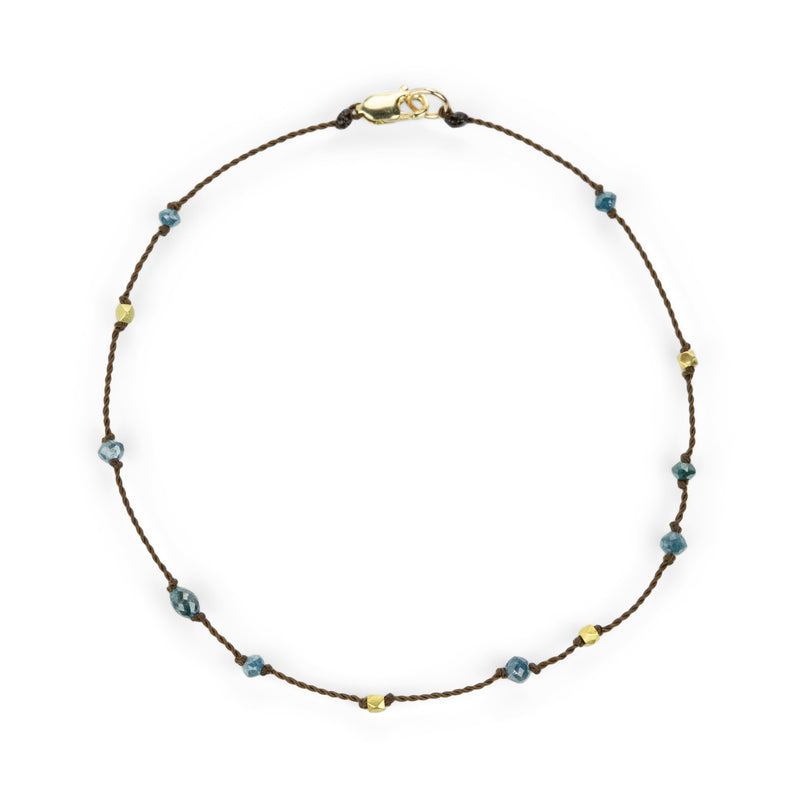 Margaret Solow Faceted Blue Diamond Nylon Cord Bracelet | Quadrum Gallery