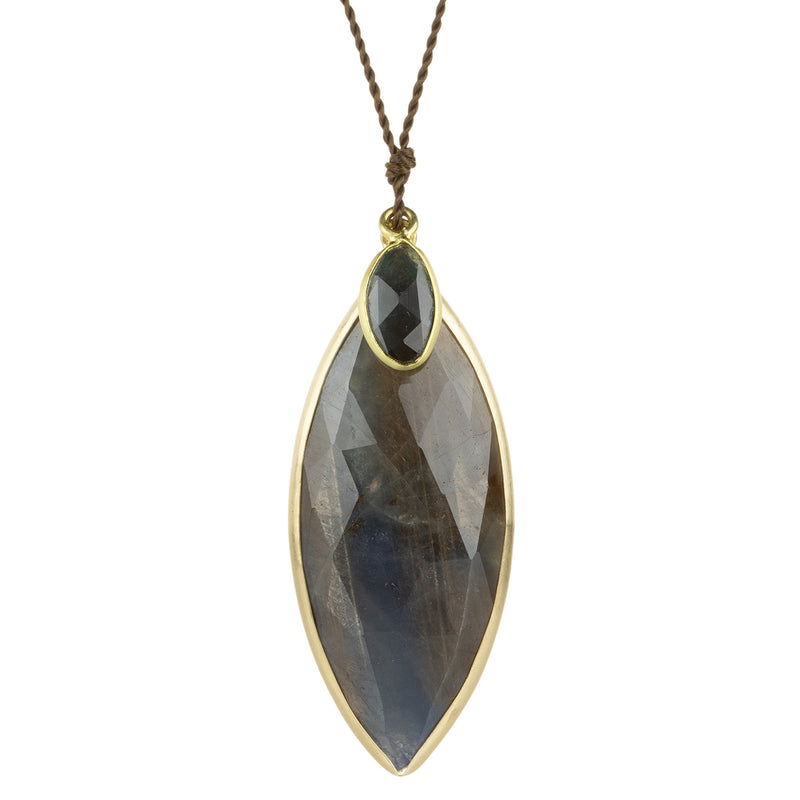 Margaret Solow Faceted Marquise Sapphire Pendant Necklace | Quadrum Gallery