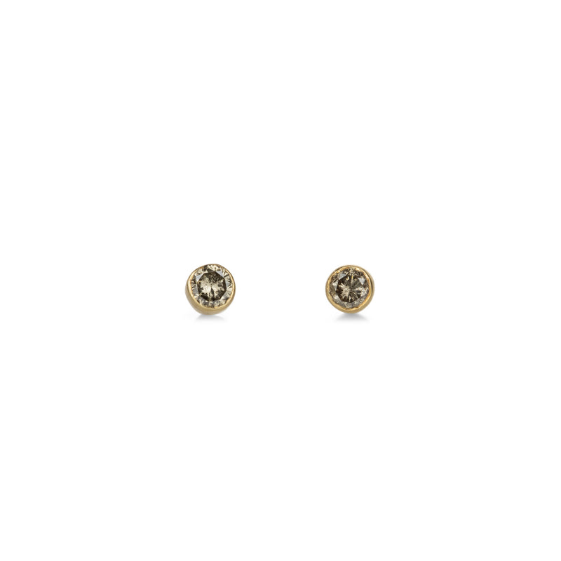 Margaret Solow Cognac Diamond Studs | Quadrum Gallery