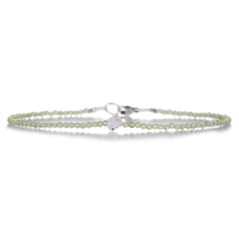 Margaret Solow Peridot and Herkimer Beaded Bracelet | Quadrum Gallery