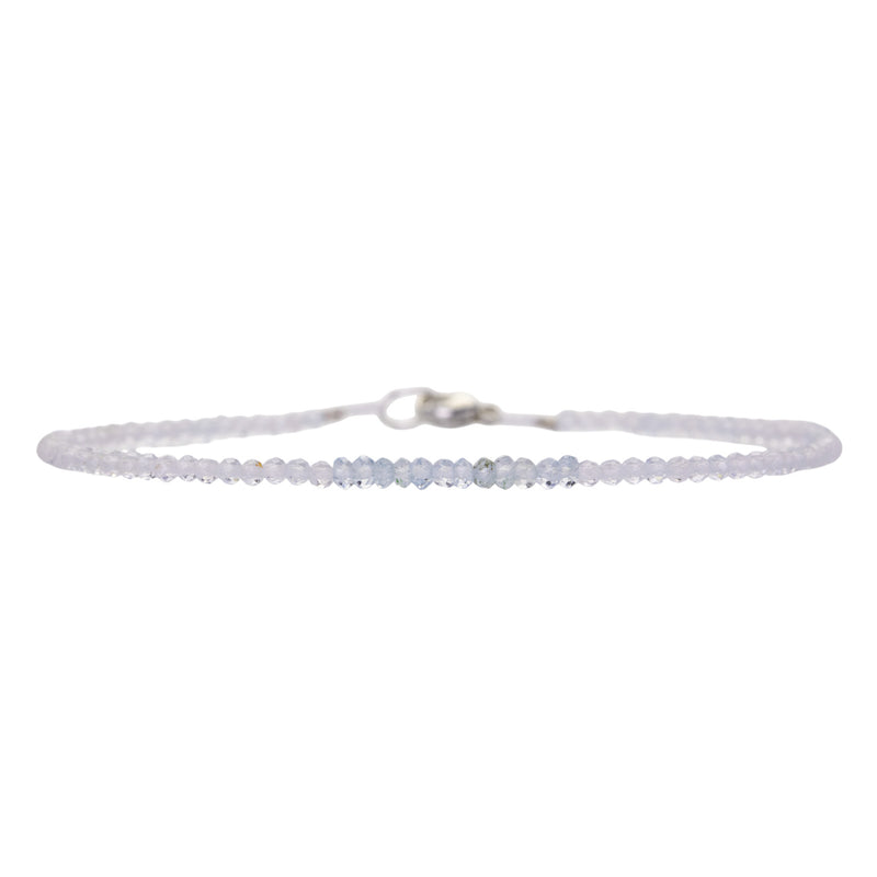 Margaret Solow Aquamarine Beaded Bracelet with Silver Clasp | Quadrum Gallery