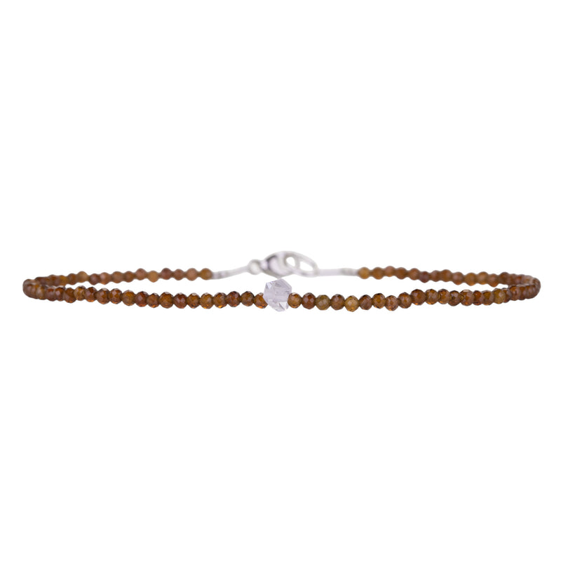 Margaret Solow Hessonite Garnet and Herkimer Bracelet | Quadrum Gallery