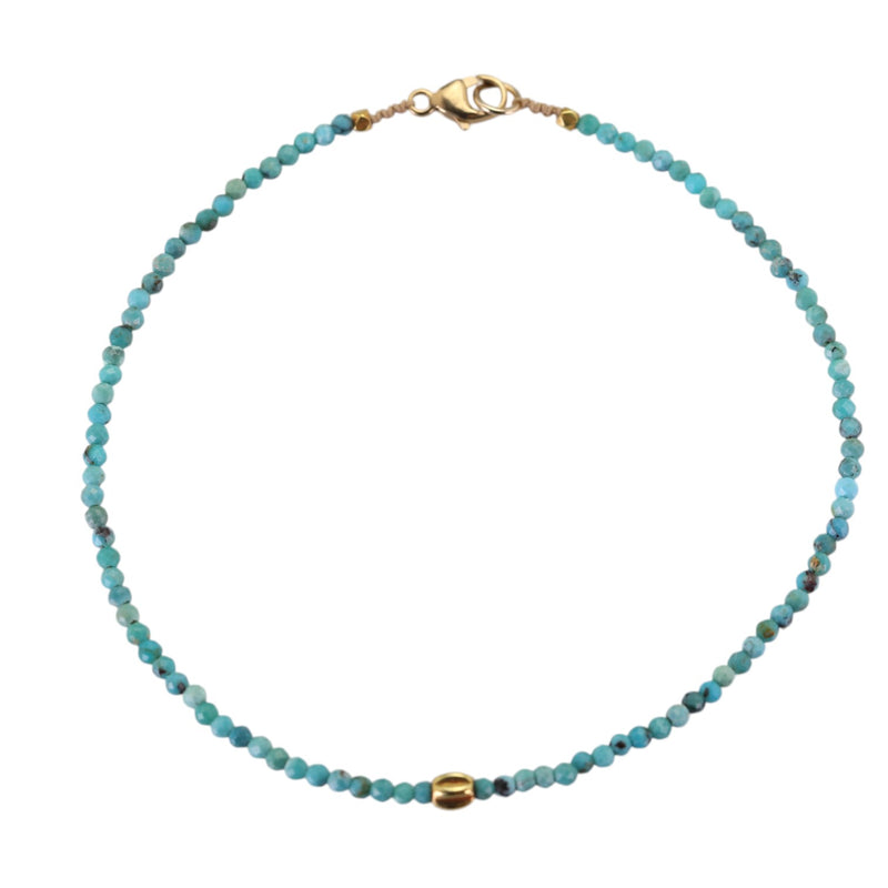 Margaret Solow Faceted Turquoise and 18k Bead Bracelet | Quadrum Gallery