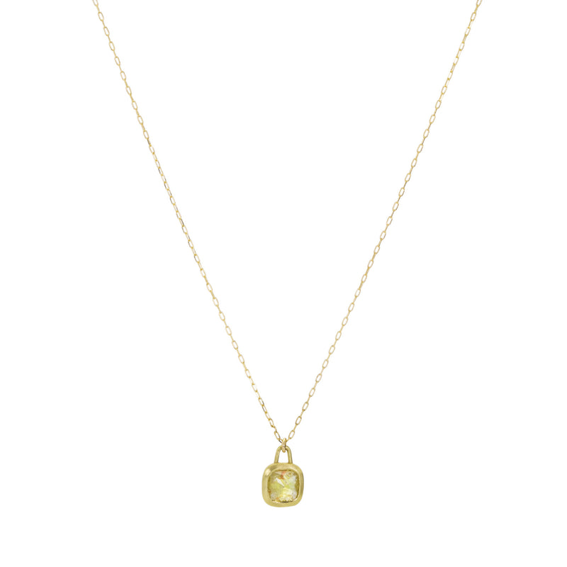 Margaret Solow Cushion Cut Champagne Diamond Pendant Necklace | Quadrum Gallery