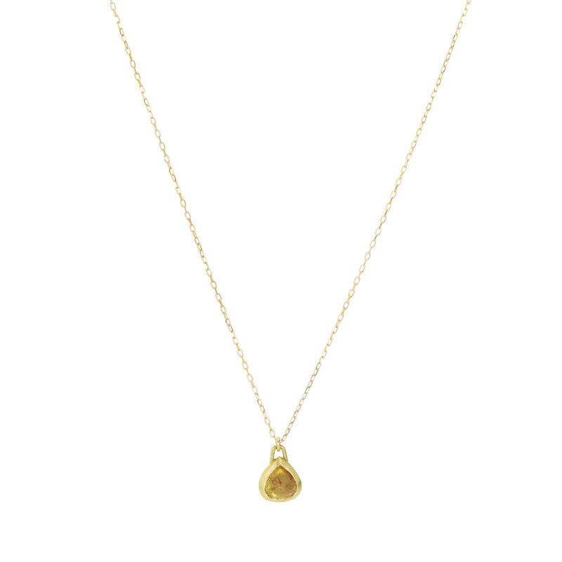 Margaret Solow Teardrop Rustic Diamond Pendant Necklace | Quadrum Gallery