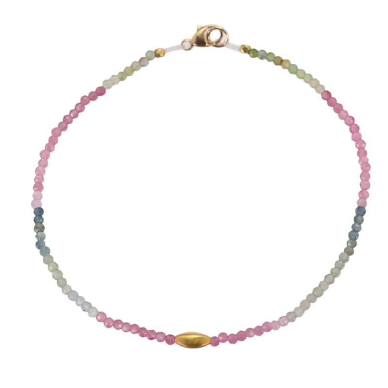 Margaret Solow Faceted Tourmaline and 18k Bead Bracelet | Quadrum Gallery