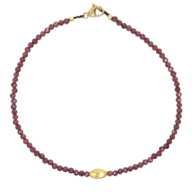 Margaret Solow Faceted Garnet and 18k Bead Bracelet | Quadrum Gallery