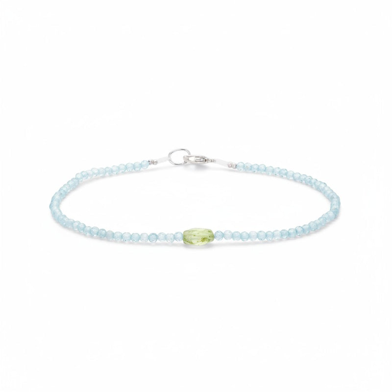 Margaret Solow Faceted Apatite and Peridot Beaded Bracelet | Quadrum Gallery