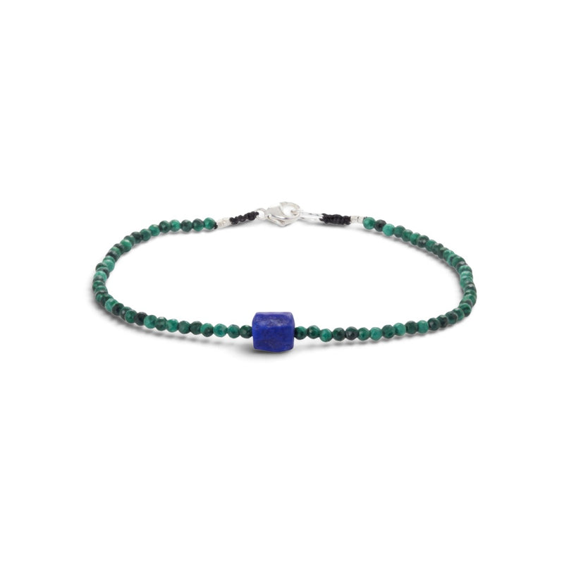 Margaret Solow Malachite and Lapis Beaded Bracelet | Quadrum Gallery