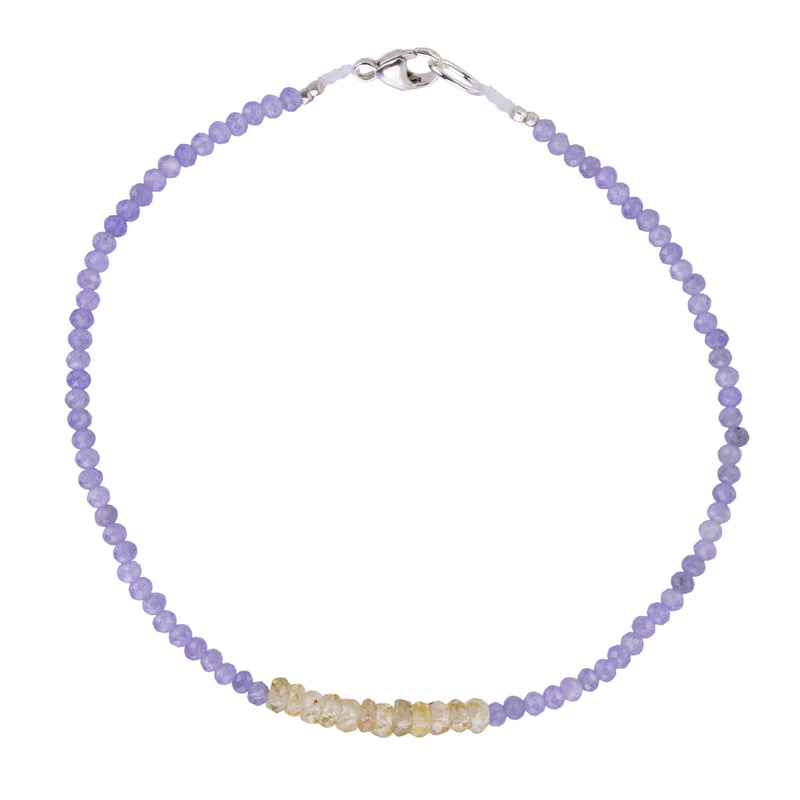 Margaret Solow Tanzanite and Yellow Sapphire Beaded Bracelet | Quadrum Gallery